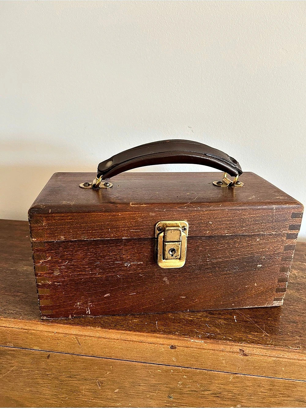 Vintage Nega File Wooden Slide Storage Box W/ Dovetail Construction